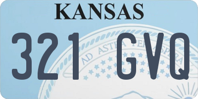 KS license plate 321GVQ
