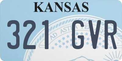 KS license plate 321GVR