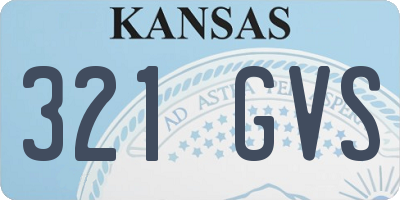 KS license plate 321GVS
