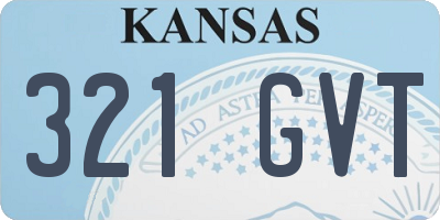 KS license plate 321GVT