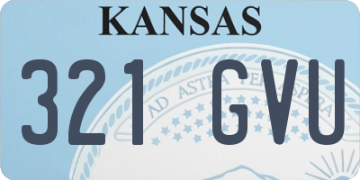 KS license plate 321GVU