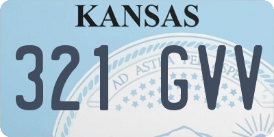 KS license plate 321GVV