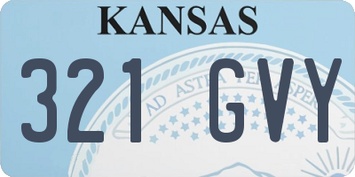 KS license plate 321GVY