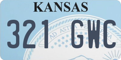 KS license plate 321GWC