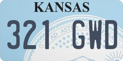 KS license plate 321GWD