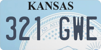 KS license plate 321GWE