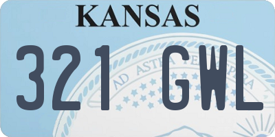 KS license plate 321GWL