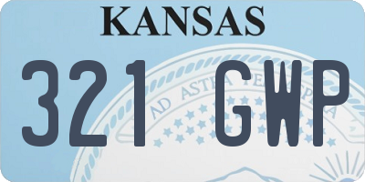 KS license plate 321GWP