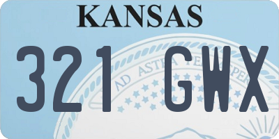KS license plate 321GWX