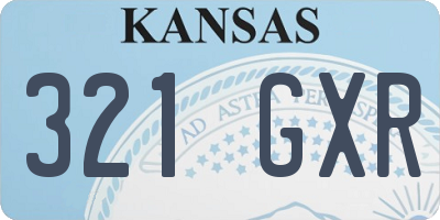 KS license plate 321GXR