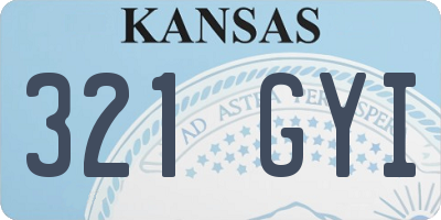 KS license plate 321GYI
