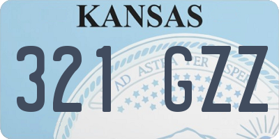 KS license plate 321GZZ