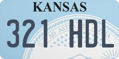 KS license plate 321HDL
