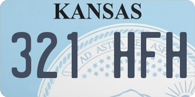 KS license plate 321HFH
