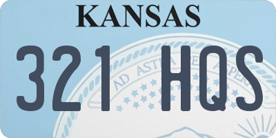 KS license plate 321HQS