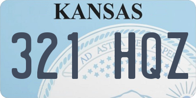 KS license plate 321HQZ