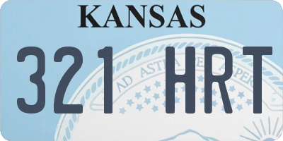 KS license plate 321HRT
