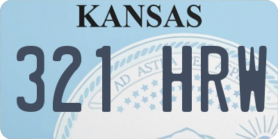 KS license plate 321HRW