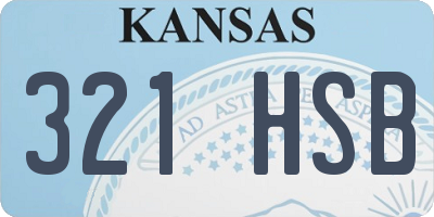 KS license plate 321HSB