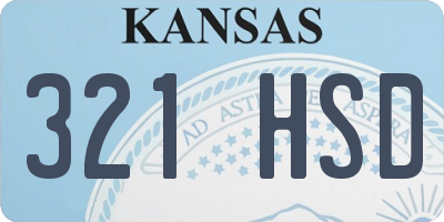 KS license plate 321HSD
