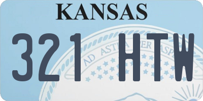KS license plate 321HTW