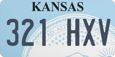 KS license plate 321HXV