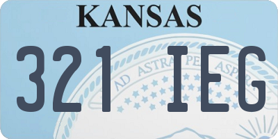KS license plate 321IEG