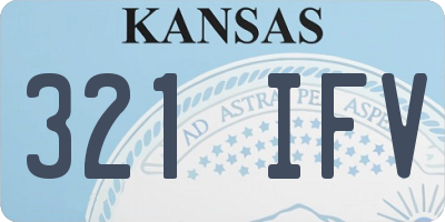 KS license plate 321IFV
