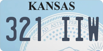 KS license plate 321IIW