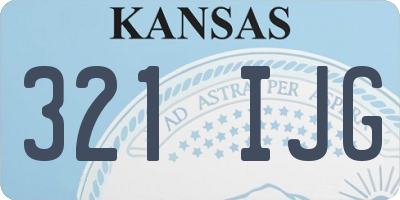 KS license plate 321IJG