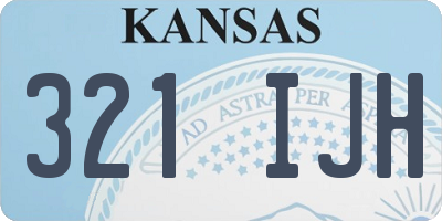 KS license plate 321IJH