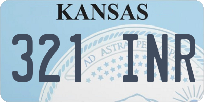 KS license plate 321INR