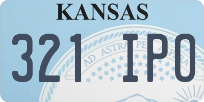 KS license plate 321IPO