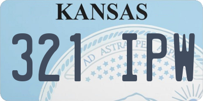 KS license plate 321IPW
