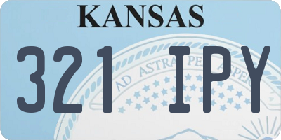 KS license plate 321IPY