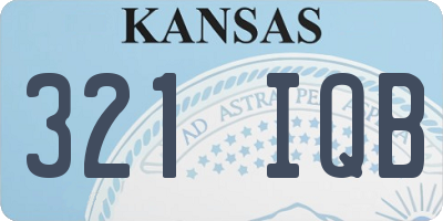 KS license plate 321IQB