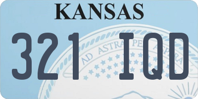 KS license plate 321IQD