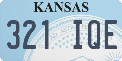 KS license plate 321IQE