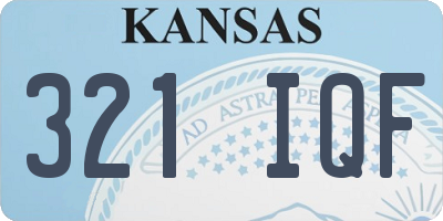 KS license plate 321IQF