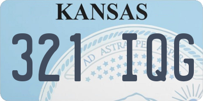 KS license plate 321IQG