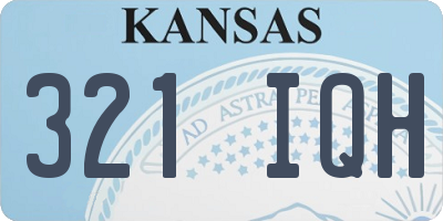 KS license plate 321IQH