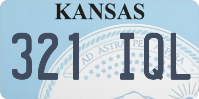 KS license plate 321IQL
