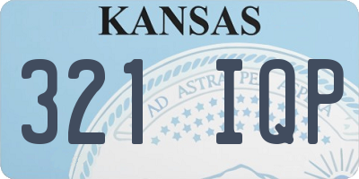 KS license plate 321IQP