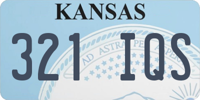KS license plate 321IQS