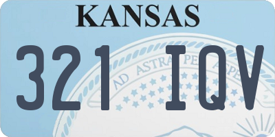 KS license plate 321IQV