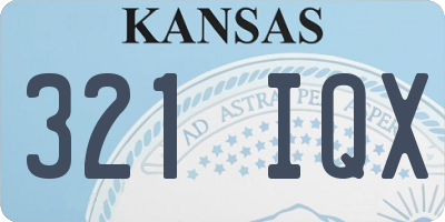 KS license plate 321IQX