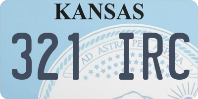 KS license plate 321IRC