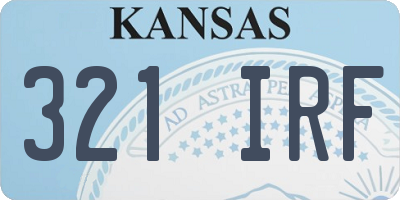 KS license plate 321IRF