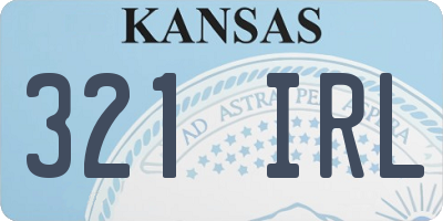 KS license plate 321IRL