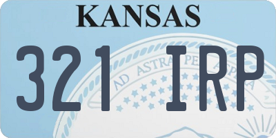 KS license plate 321IRP